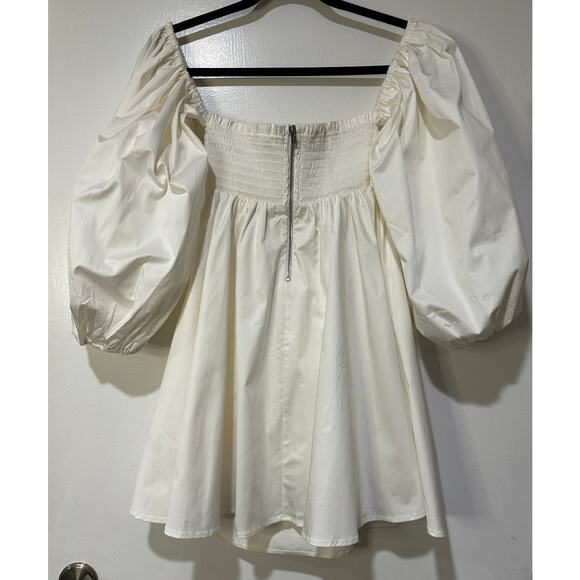 For Love & Lemons Saint Lucia Off The Shoulder White Mini Dress Size Small NWT - Picture 10 of 16